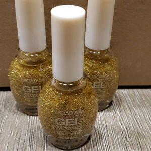 3 New broadway nails gel strong Aurora gold